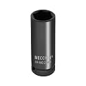 Meccion 1/2 Inch Drive Impact Socket 21mm Metric, 6 Point Cr-Mo Deep Impact Socket, 78mm Length