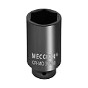 Meccion 1/2 Inch Drive Impact Socket 30mm Metric, 6 Point Cr-Mo Deep Impact Socket, 78mm Length