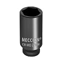 Meccion 1/2 Inch Drive Impact Socket 27mm Metric, 6 Point Cr-Mo Deep Impact Socket, 78mm Length