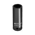 Meccion 1/2 Inch Drive Impact Socket 19mm Metric, 6 Point Cr-Mo Deep Impact Socket, 78mm Length