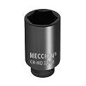 Meccion 1/2 Inch Drive Impact Socket 32mm Metric, 6 Point Cr-Mo Deep Impact Socket, 78mm Length