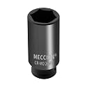 Meccion 1/2 Inch Drive Impact Socket 26mm Metric, 6 Point Cr-Mo Deep Impact Socket, 78mm Length