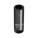 Meccion 1/2 Inch Drive Impact Socket 18mm Metric, 6 Point Cr-Mo Deep Impact Socket, 78mm Length
