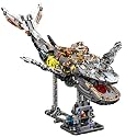 Mech Whale Building Kit with LED Lights, Compatible with Lego Shark, Creative Ocean Building Block Toys, Interactive Design, Home/Office Decor, Gift for Adult
