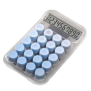 mechanical desk calculator 10 digit  stable anti-slip base clear transparent bottom for home office amp students