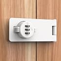 Mechanical Keyless Cabinet Lock, Cabinet Locks with Combination, Easy Installation for Doors, Cabinets, File Cabinets, Barn Door, Fence, Bathroom, Sheds, Office &amp; Home Use, 4.5" (White)