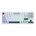 MechLands Aula F87 PRO V2 Wireless Gaming Keyboard with 10000mAh Battery, 8K Polling, SOCD/MT/TGL, BT/2.4GHz/Wired, Hot Swap TKL Mechanical Keyboard with Creamy Gasket, RGB Backlit (White Blue)
