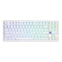MechLands Aula F87 PRO V2 Wireless Gaming Keyboard with 10000mAh Battery, 8K Polling, SOCD/MT/TGL, BT/2.4GHz/Wired, Hot Swap TKL Mechanical Keyboard with Creamy Gasket, RGB Backlit (White)