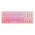 MechLands Aula F87 PRO V2 Wireless Gaming Keyboard with 10000mAh Battery, 8K Polling, SOCD/MT/TGL, BT/2.4GHz/Wired, Hot Swap TKL Mechanical Keyboard with Creamy Gasket, RGB Backlit (Pink Gradient)