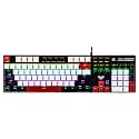 MechLands Aula S500 Wired Gaming Keyboard, 100% Full Size Mechanical Keyboard with Number Pad, 104 Keys, NKRO, RGB Backlits, Shine Through Keycaps, Ergonomic for PC E-Sports (Black&amp;Red, Blue Switch)