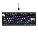 MechLands CIDOO C60 HE Wired Rapid Fast Gaming Keyboard with Silent Magnetic Switch, Hall Effect Keyboard with 8K Polling Rate, 0.125ms Latency, 63-Key Compact Layout, Hot-Swappable (Black)