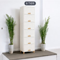 MECHON 6 Layer Foldable Cabinet Plastic Cupboard