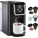 Mecity Coffee Maker 3 in 1 Single Serve Coffee Machine, Compatible with K cup Capsules, Instant Coffee Pot, Tea maker, 6,8,10 Oz Cup, Removable 50 Oz Water Reservoir, 120V 1150W, Dark Grey