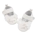 Meckior Newborn Baby Girls Dress Shoes Infant Bowknot Soft Sole Mary Jane Moccasins Baptism Christening Crib Shoes Wedding Princess Flats