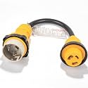 MECMO 50 to 30 Amp Marine Shore Power Adapter, SS2-50P to L5-30R 30A 3750W