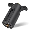 MECMO RV 7 Pin Trailer Plug Splice-in Replacement Trailer Side Male End 7 Way Round RV-Style Trailer Light Wiring Harness Connector, Heavy Duty 7 Prong Trailer Wiring Tow Plug for RV Boat Trailer