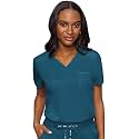 Med Couture Touch Women's Scrub Tops V-Neck Tuck-in Top with 1 Pocket