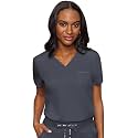 Med Couture Touch Women's Scrub Tops V-Neck Tuck-in Top with 1 Pocket