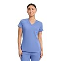 Med Couture Touch Women's Scrub Tops V-Neck Tuck-in Top with 1 Pocket