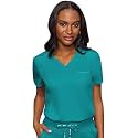 Med Couture Touch Women's Scrub Tops V-Neck Tuck-in Top with 1 Pocket