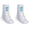Med Spec ASO Ankle Stabilizer Lace Up Ankle Brace Sprain Support White, LG (Pack of 2)