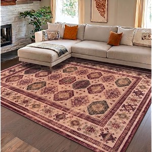 Medallion Vintage Look Carpet for Living Room