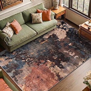 Medallion Vintage Look Carpet for Living Room