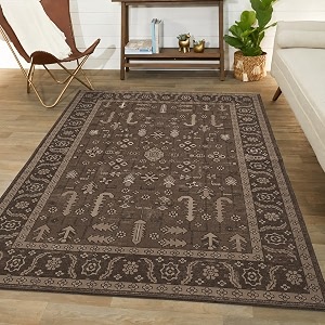Medallion Vintage Look Carpet for Living Room