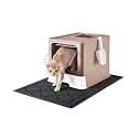 Medario Cat Litter Box with X-Large Litter Mat and Scoop(Upgrade Coffee)