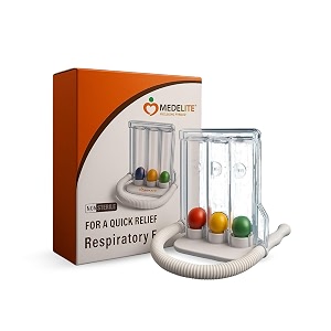 3 ball incentive spirometer for lung exercise amp deep breathing therapy  respiratory trainer for adult and kids  post-surgery recovery asthma amp copd  easy to dismental and clean
