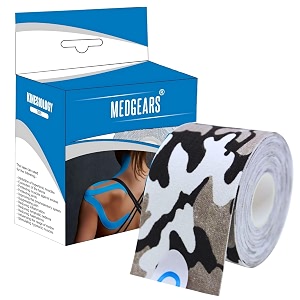 medgears premium kinesiology tape for athletes  strong adhesive sweat-resistant muscle support tape for sports injury joint stability amp recovery urban camo