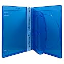 Mediaxpo Premium Standard Blu-Ray Triple 3 Disc Capacity Cases 12MM | Protect Your Blu-ray Collection with Silver Screen Printed Logo | Ideal for Collectors and Film Enthusiasts (Pack of 100)
