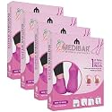 Anti Heel Full Length Waterproof Rubber Socks Moisturizing Silicon Heel Peny Socks Pain Relief Foot Care Protector For Men &amp; Women - (Size-Medium)(7-8-9) Pink Pack of 4