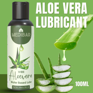 medibar lube - aloe vera flavored water-based massage gel for men women lubricant
