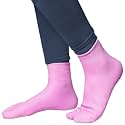 Waterproof Rubber Socks: Pain Relief For Men And Women, Anti-crack Gel Heel Ankle Length And Foot Protector Moisturising Socks For Foot Care(Small In Size)(56) (Pink) Pack Of 2.