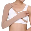 Medical Compression Arm Sleeves with Shoulder Strap and Support for Lymphedema | Graduated Compression - 20-30 mm/Hg | Post Mastectomy Sleeve for Lymphedema (RIGHT HAND, EXTRA LARGE)