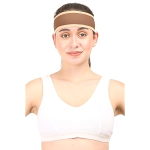 medical compression headache band  moderate compression  post incisional support  burn pressure  pain reliever  migraine pain relief  head massager  xxl brown