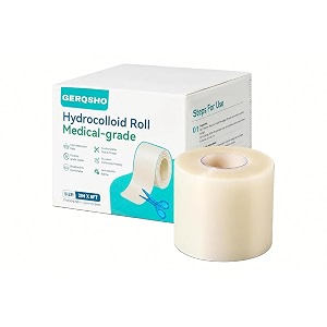 medical grade hydrocolloid bandage roll 5cm x 8ft skin tone-medium