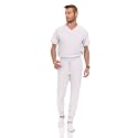 Medichic Men's Workwear Stretch V-Neck Scrub Joggers Set with Seven-Pocket Pants, Available in 6+ Colors