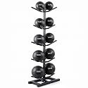 Medicine Ball Rack Metal Durable Tree Holder, 19.7'' X 10'' X 64.5'', Black