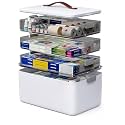 Medicine Cabinet Organizer Box for Medication Storage, 4-Tier