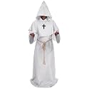 Medieval Hooded Monk Robe Costume Friar Priest Robe Cloak Renaissance Costume Men Halloween Costume Wizard Robe