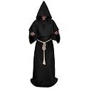 Medieval Hooded Monk Robe Costume Friar Priest Robe Cloak Renaissance Costume Men Halloween Costume Wizard Robe