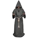 Medieval Hooded Monk Robe Costume Friar Priest Robe Cloak Renaissance Costume Men Halloween Costume Wizard Robe