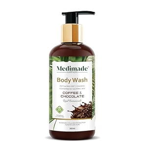 medimade pure arabica coffee amp chocolate de-tan body wash for men amp women  gently cleanses amp rejuvenates dull skin  skin awakening uplift skin tones amp texture  soap free shower gel