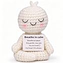 Meditation Gifts for Women Girls- Mini Yoga Crochet Emotional Support Relaxation Gifts for Women,Mindfulness Calm Your Mind for Stress &amp; Anxiety Relief Wellness Gift for Friends, Therapist Zen Decor