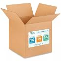 Medium Cube Moving &amp; Shipping Boxes 14 x 14 x 14 inches (5-Pack) - Extra Strength 200 lb vs Regular - Corrugated Boxes for Shipping - Medium Shipping Box by IDL Packaging