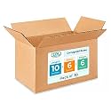 Medium Moving &amp; Shipping Boxes 10x6x6 inches (10-Pack) - Extra Strength 200 lb vs Regular - Corrugated Packing Boxes for Delivery - Durable Cardboard Box - Shipping Box Medium by IDL Packaging
