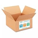 Medium Moving &amp; Shipping Boxes 12 x 12 x 6 inches (5-Pack) - Extra Strength 200 lb vs Regular - Corrugated Packing Boxes for Moving Medium Volume - Box for Shipping by IDL Packaging