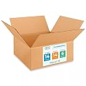 Medium Moving &amp; Shipping Boxes 14x14x6 inches (10-Pack) - Extra Strength 200 lb vs Regular - Corrugated Heavy Duty Moving Boxes, Made in USA - Cardboard Moving Box by IDL Packaging